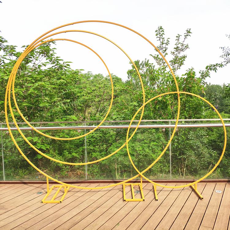 

Party Decoration 5-8.5 FT Big Multi-Circle Ring Frame Props Flower Balloon Rack For Outdoor Lawn Wedding Birthday Arch Backdrops Background