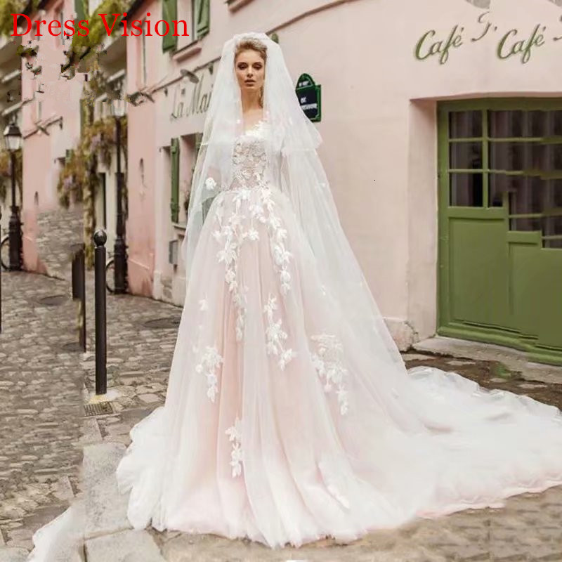 

2021 Lace Appliques O-neck Sleeveless Vestido Noiva Wedding Soiree Bride to Be Robe De Marie Txdp, Same as image