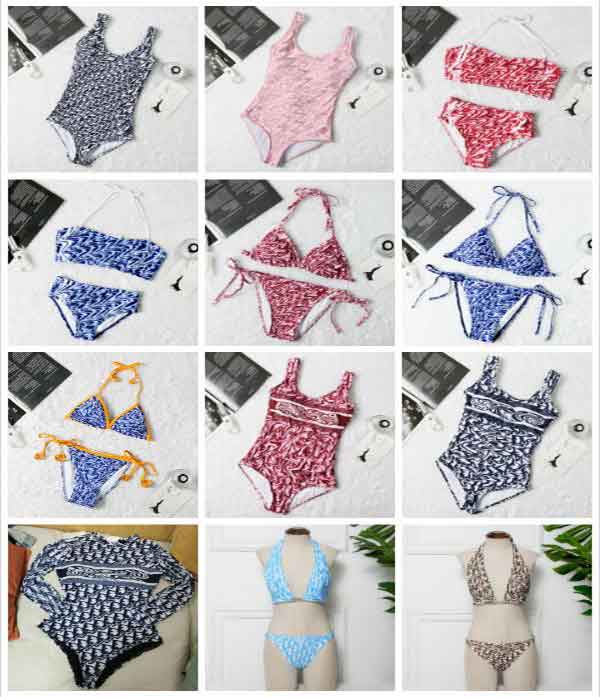 

New 21SS Hot Stylist Women's Swimwear Simple Style Female Sexy Bikinis Classical Female Bathing Suit 12-Style available, White;black