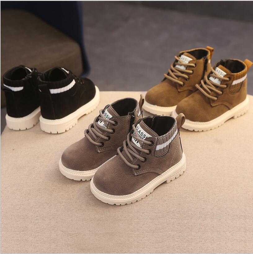 

Kids Boots Baby Boot Toddler Warm Winter Designer Shoes Children Boys Fashion Chaussures Pour Enfants 3 Colors, Brown cotton