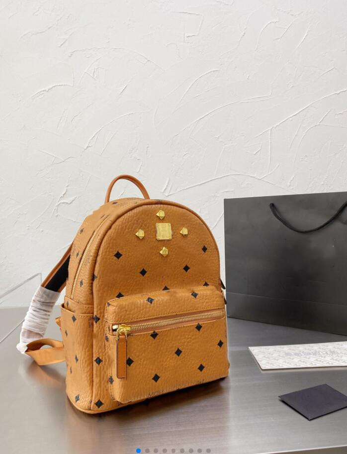 

Travel Backpack Man Designer Backpacks Plain Genuine Leather Solid Bag Cowhide Canvas Fashion Zipper Buckle Totes Designers Handbag Women Tote Hanbags, Brown