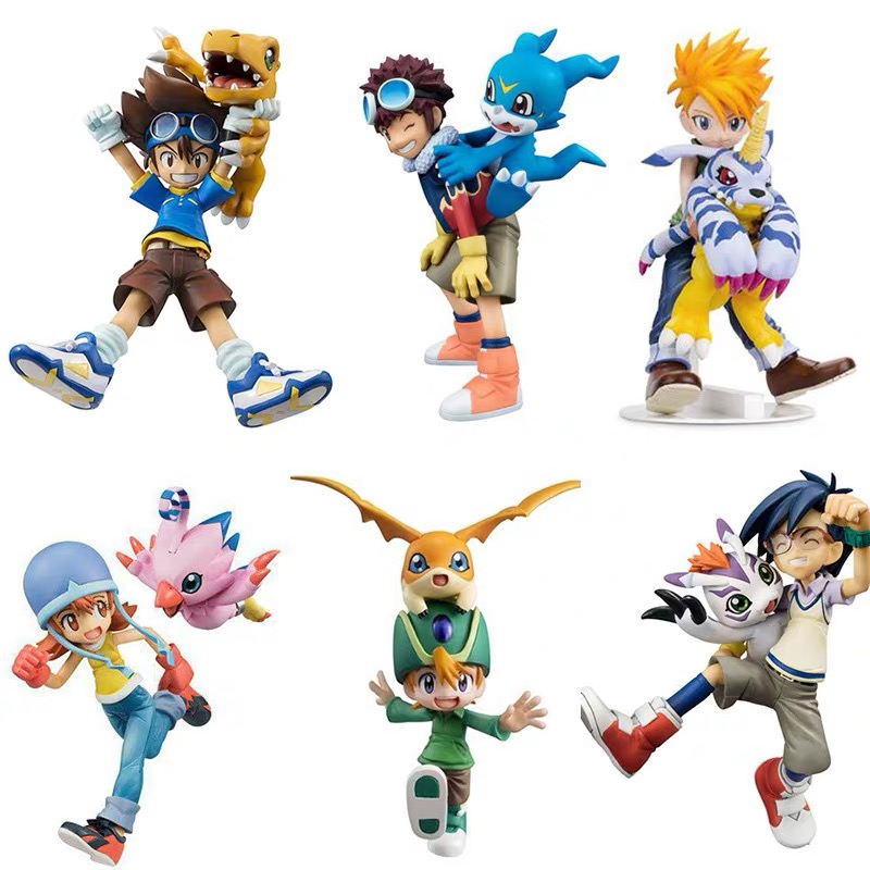 

2021 new Japanese anime figure Digital Digimon Adventure ISHIDA YAMATO Gabumon Yagami Taichi Agumon Hikari Sora PVC Digimon
