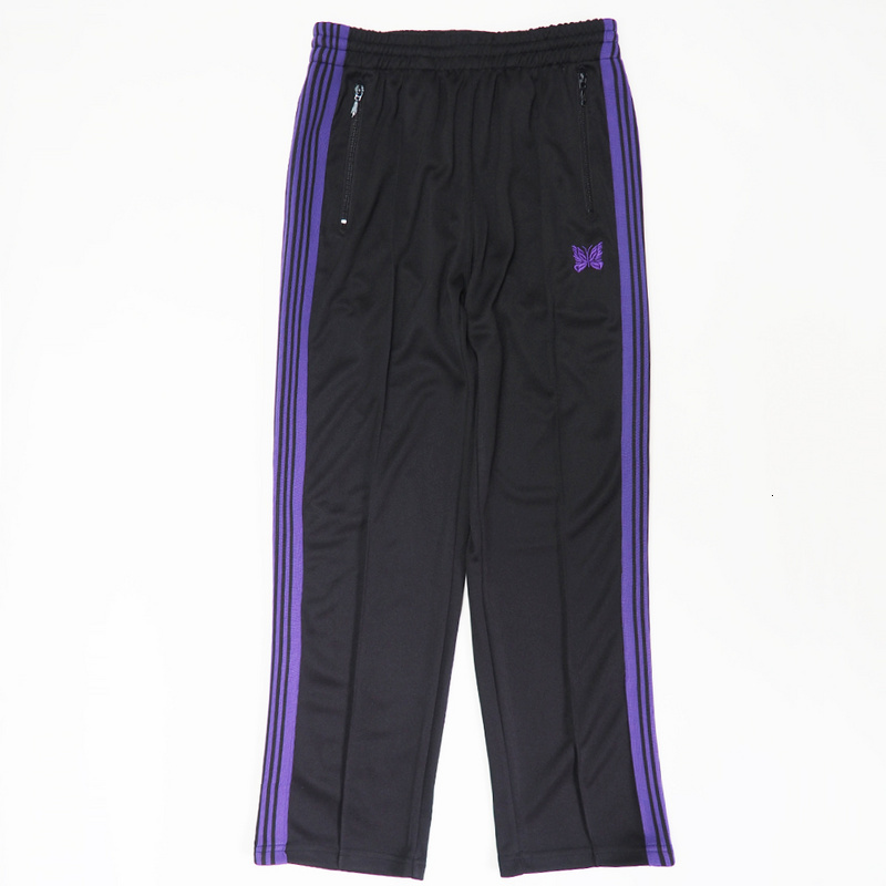 

2021 New Needles Classic 1:1 Women Striped Track Joggers Butterfly Embroidery Men Casual Loose Pants Trousers Dnt7