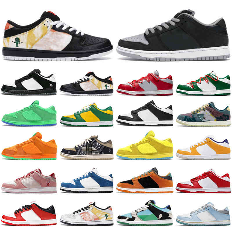 

SB Dunks Run Shoes Arrival Top Quality Mens Womens Kentucky Travis Scotts Red Green White Brand FashionTrainers Size 36-47 With Half TT, Bubble wrap packaging