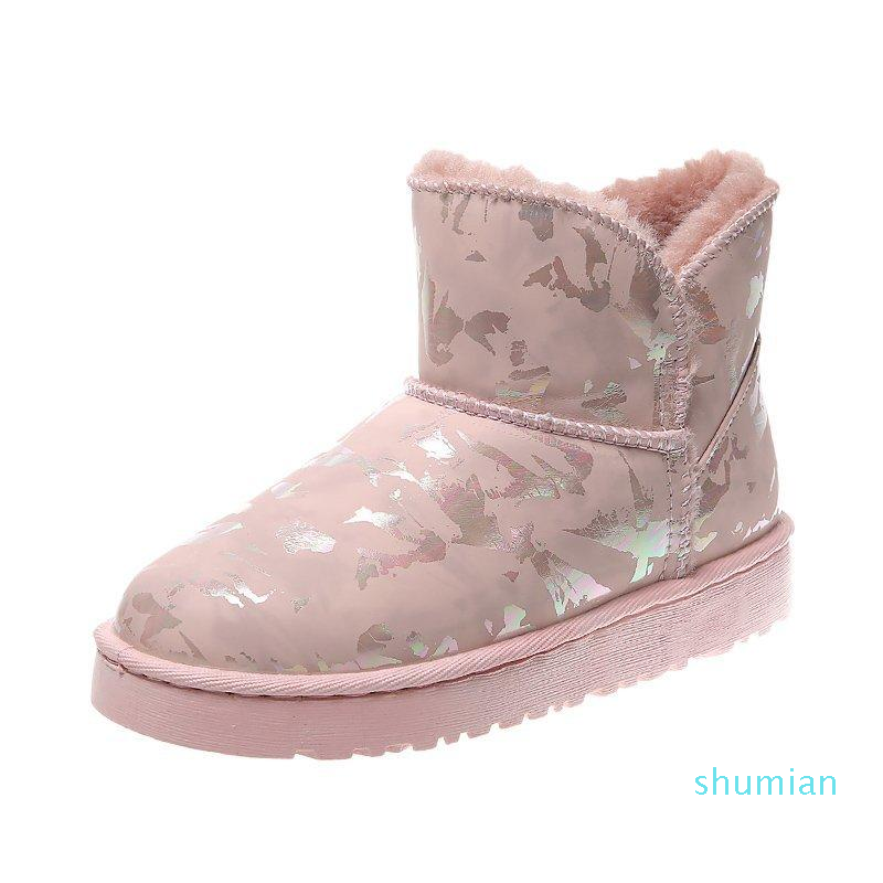 

Boots Winter Shoes For Women Snow Plush Warm Fashionable Cold Proof Outdoor Ankle, Black