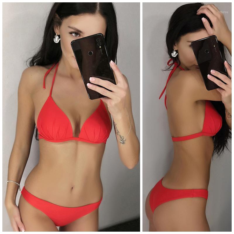 

Sexy Biquinis Women Bikini Push Up Swimwear Brazilian Swimsuit Low Waist Set Bathing Suit Female Beachwear Swim Wear Girl Women, Red