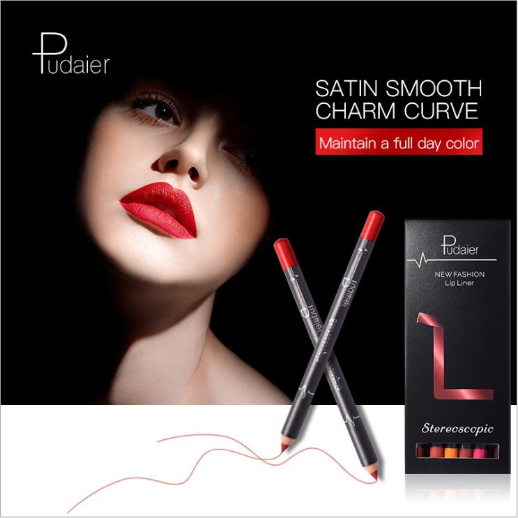 

Pudaier Lip liner matte set 12 colors Waterproof Lipliner Pencil Kit Long Lasting lipstick lip liner Nude Contour Beauty tool, Customize