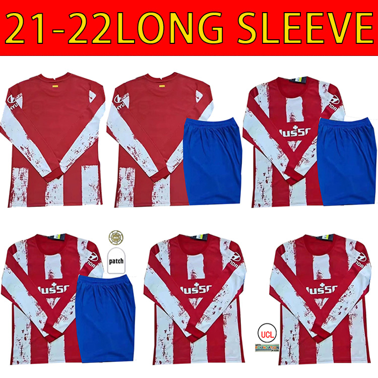 

Atletico Long sleeve soccer jerseys 21 22 JOÃO FÉLIX MADRID 2021 2022 M.LLORENTE KOKE SAUL SUAREZ Correa Carrasco camiseta football shirts uniforms, Mj0057