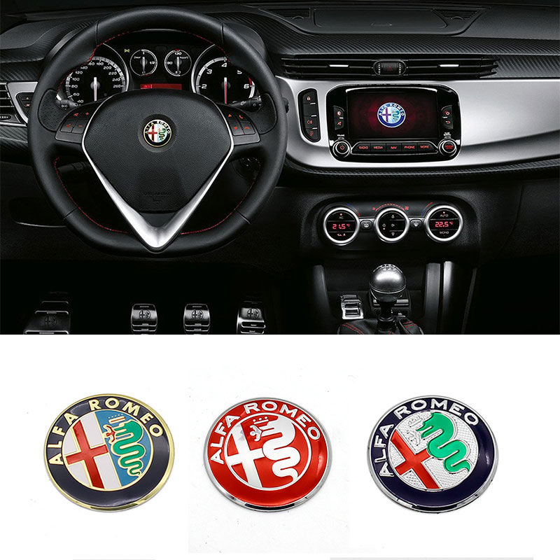 

Automobile,40mm 4cm car for ALFA ROMEO Steering Wheel Badge Emblem Sticker Auto Accessories Free shipping