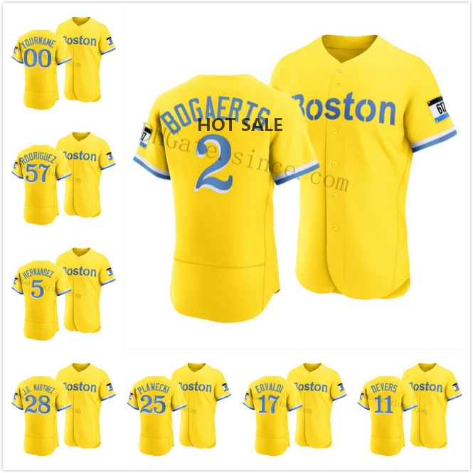 Custom 2021 City Connect Alex Verdugo Jersey Xander Bogaerts Rafael Devers Christian Vazquez Yastrzemski Hernandez Martinez Plawecki