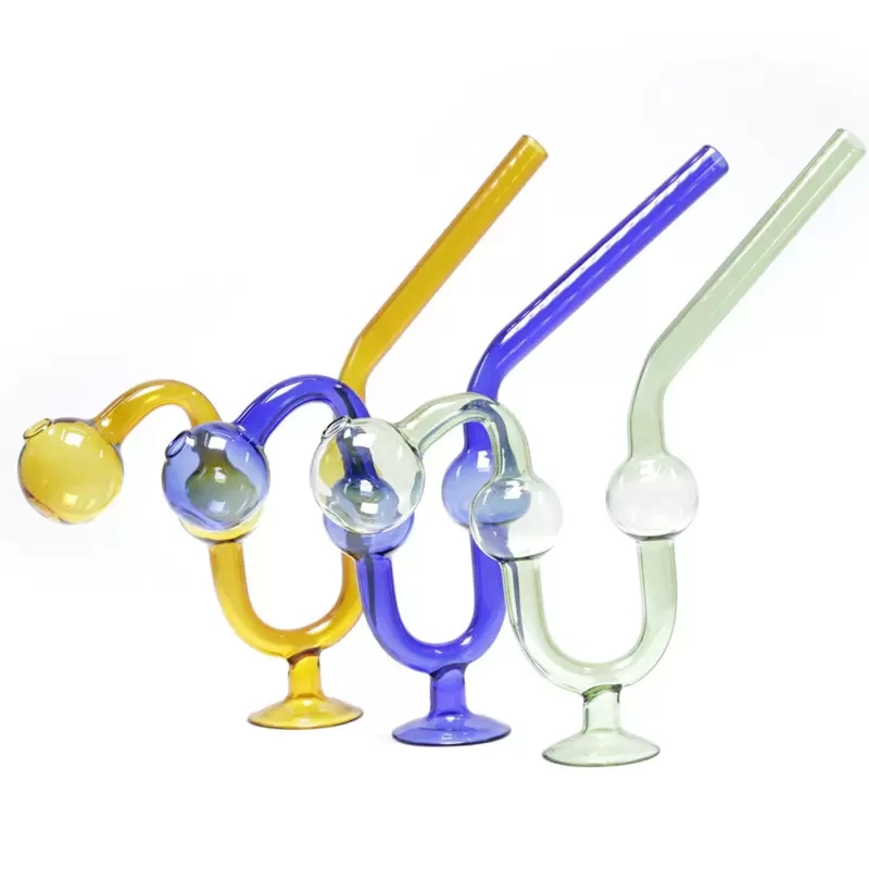 

Snakelike Glass Oil Burner Pipes Smoking Pipe Tobacco Rig Bong Hookah Shisha Water Tube