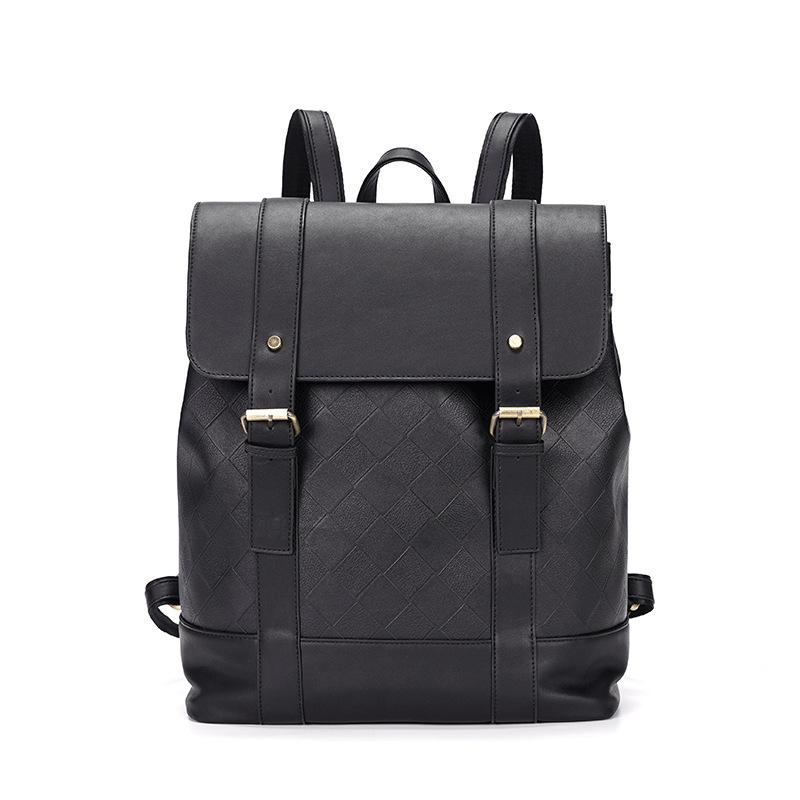 

Backpack Genuine Leather Men Travel Back Pack Multifunctional Shoulder Bag Women Laptop Rucksack School Bags Female Daypack, Black