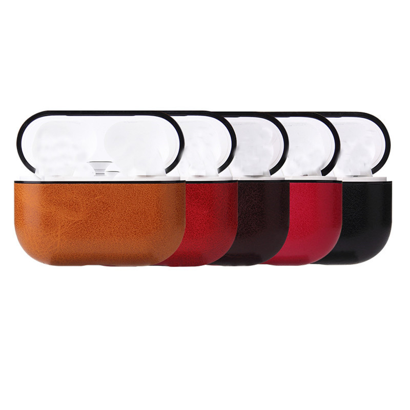 

PU Leather Case for Airpods Pro Luxury Protective Cover with Anti-lost Buckle for Air Pods Pro 3 Headphone Earpods Fundas