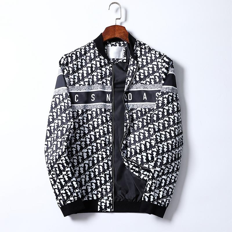 

2021 Men's Baseball Jacket Stripe Printed Zipper Style Uniform Fashion Matching High Quality Winter Warm Clothes Asian Code -3X#02, Extra shipping cost