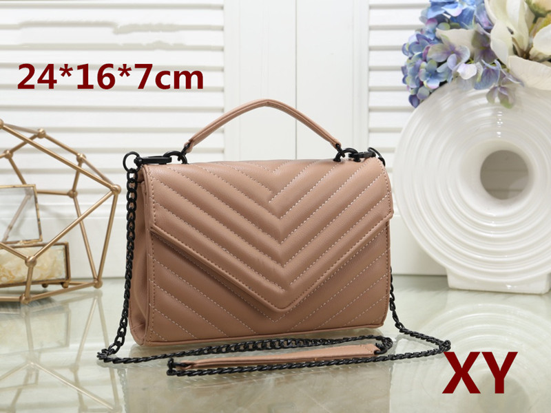 

YQ designer handbags square fat chain bag real leather women's bag large-capacity Shoulder Bags High Quality Quilted Messenger Wallet V, Burgundy