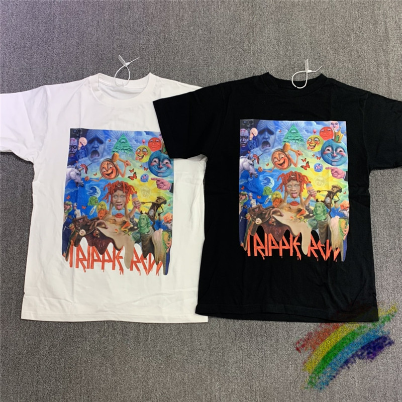 

2021ss Graffiti Trippie Redd Lifes A Trip Album Tee Men Women 1:1 High Quality Fashion Casual Streetwear T-shirts C0304