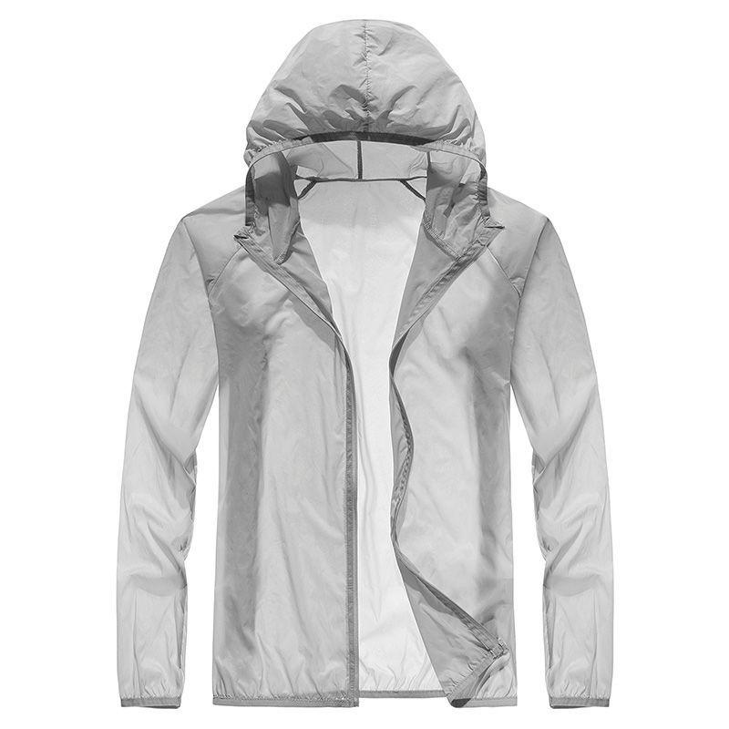 

Men' Jackets 2021 Summer Men Solid Plus Size -5xl Jacket Thin Fishing Outcoat Sun-Proof Male Sunscreen Breathable Outwear W176, White