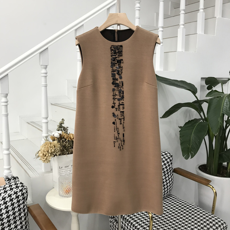 

dress original d italian women's round neck composite sequin knitted vest 1283, White;black