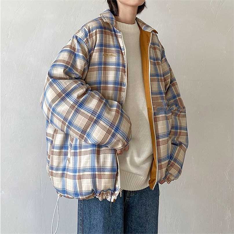 

Fashion Double sided Cotton Windbreaker Jacket Zip Coats Jackets Winter Women Warm Thicken Outwear Loose Parka Coat 211018, Yellow