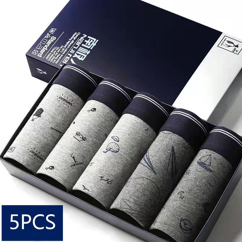 

Underpants 2021 Cotton Shorts Men Breathable Underwear Soft Solid Skin-friendly Antibacterial Plus Size, Black;white