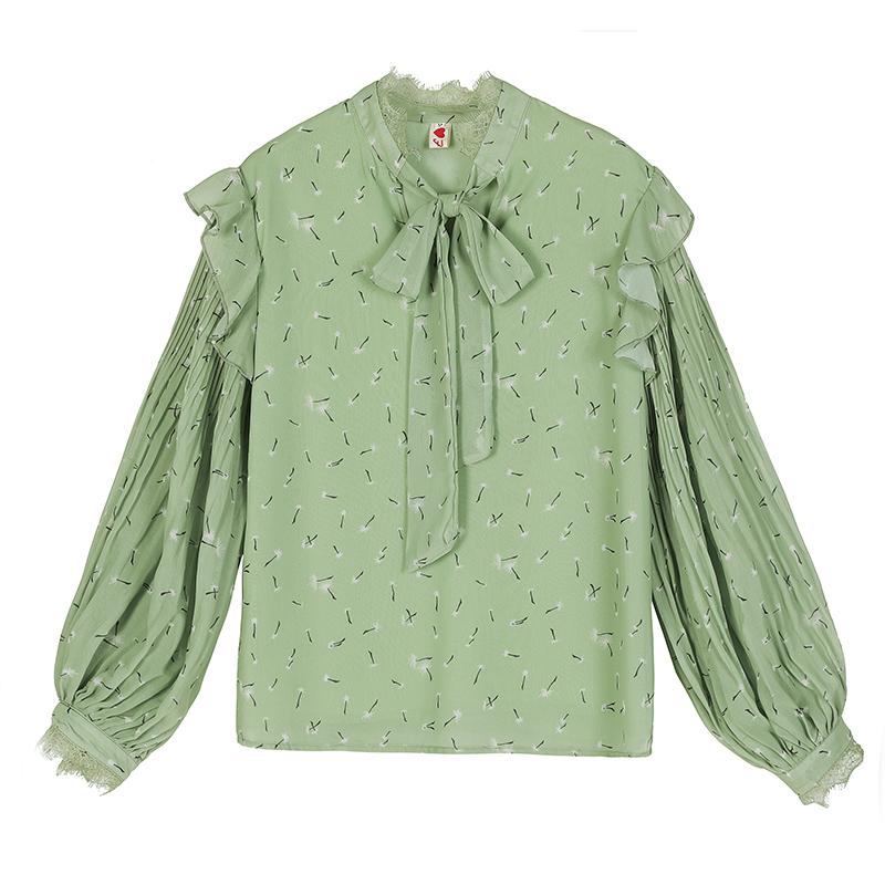 

Women' Blouses & Shirts Floral Print Womens Tops And Plus Size Women Clothes Tunic Blusas Mujer Camisas Tunika Spring Fall Kimono Shirt, Green