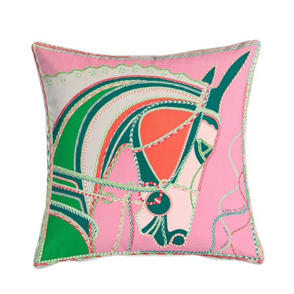 

45*45cm Fashion Cushion Covers Horses Flowers Print Pillow Case Cover for Home Chair Sofa Decoration Square Pillowcases for Sales, 45*45cm pillow case
