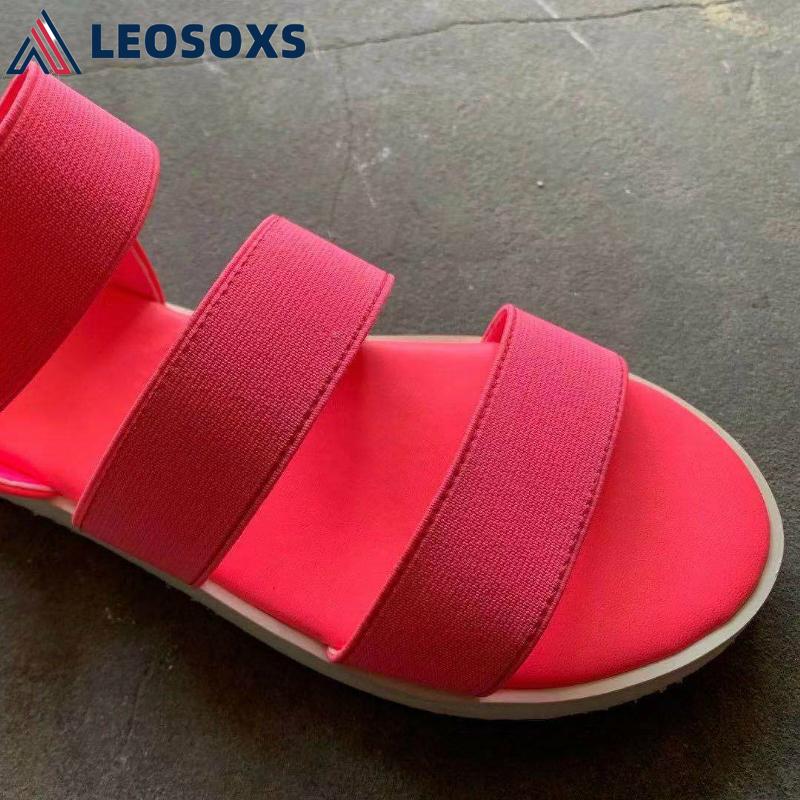 

Sandals LEOSOXS Plus Size Women's Summer Ladies Girls Comfortable Ankle Hollow Round Female Soft Beach Sole Shoes X250, Black