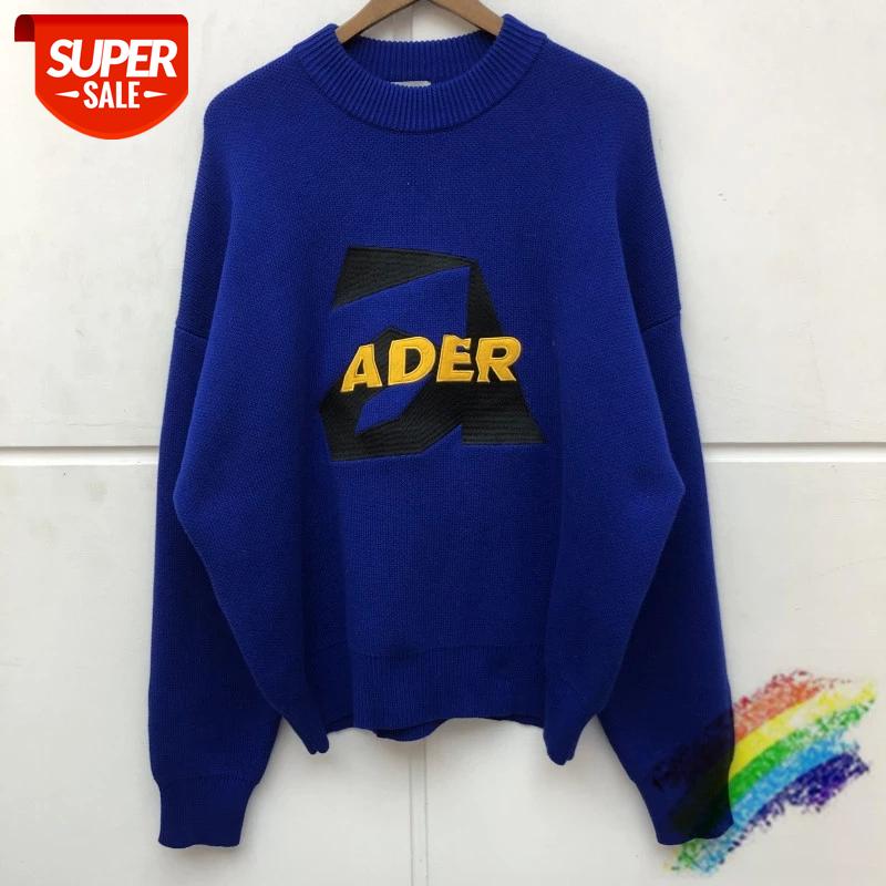 

Heavy Fabric Embroidery Blue Ader Error Sweaters Men Women Adererror Tassel Knitted Coat #ka7d, White;black