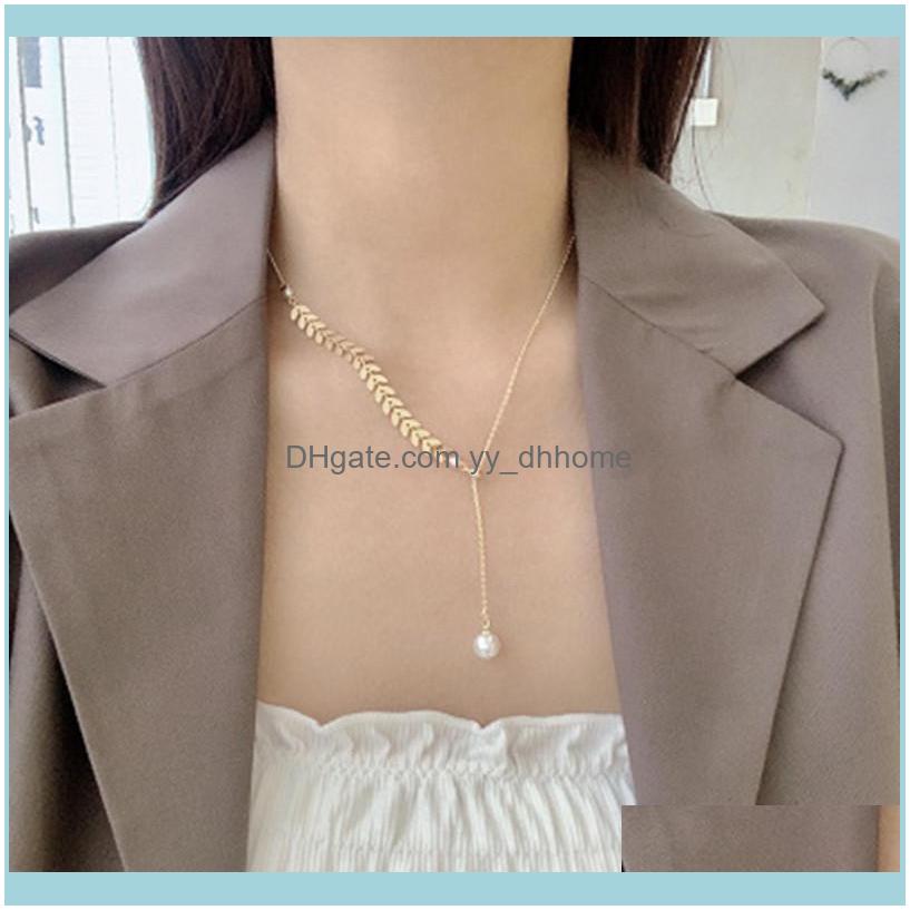 

Necklaces & Pendants Jewelrywheat Ear Pearl Simple Niche Temperament Light Luxury Ladies Clavicle Chain Chokers Drop Delivery 2021 Vt8Uz