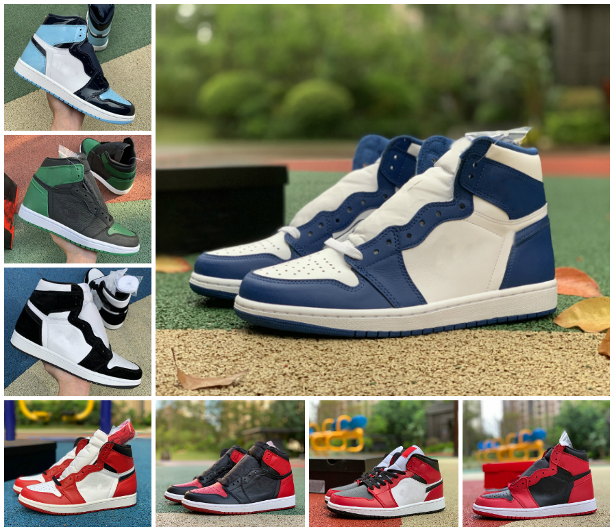 

Kentucky 1 High OG Basketball Shoes Jumpman Banned Black Blue White Toe 1s Pine Green Court Purple Retroes Chicago Reverse Bred Twist Fearless Obsidian Sneakers, Shoes 028