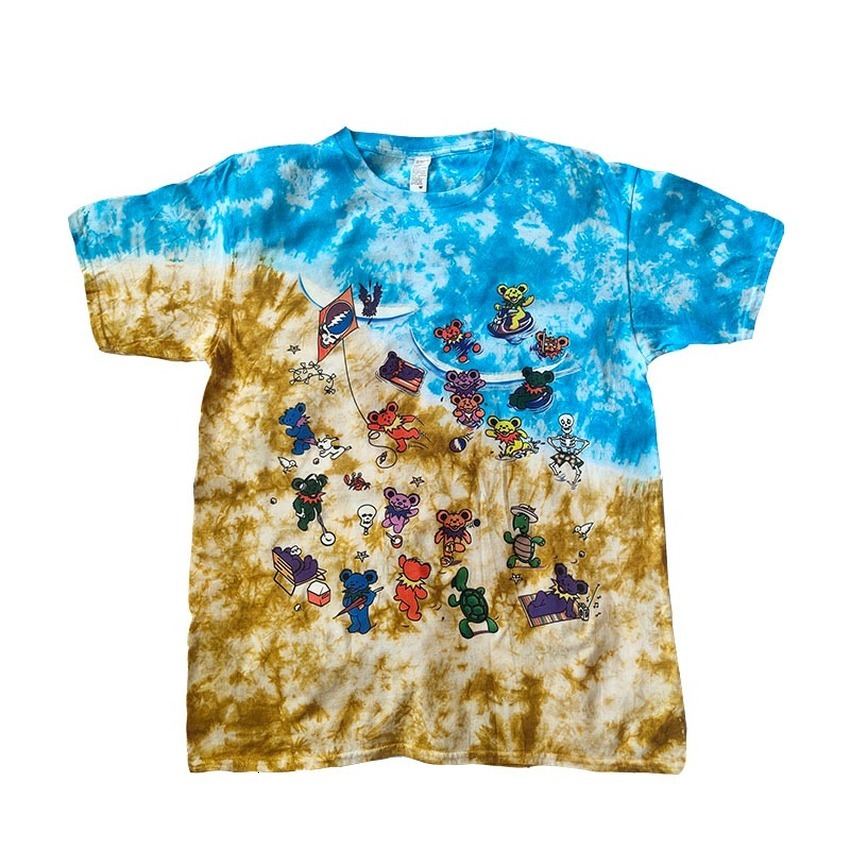 

2021 New Tie Dyed Bears T-shirt Men Women Best Quality Summer Style Fashion Casual Top Tees t Shirts Woman Tshirts Clothing Fv6n