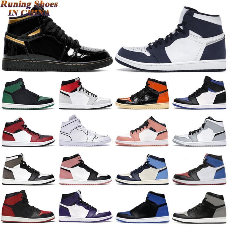 

Basketball Shoes Jumpman 1 Men Women 1s High Og Midnight Navy Black Metallic Gold Court Purple Shadow Twist Royal Mens Sports Sneakers Best