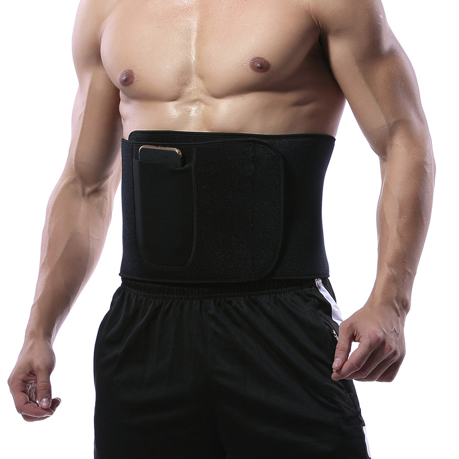 Comfortable & Durable Neoprene Slimming Belts Fitness Workout Sauna Sweat Bands Body Shapers Abdomen Tummy Shapewear With Phone Pocket DHL-image-744333559