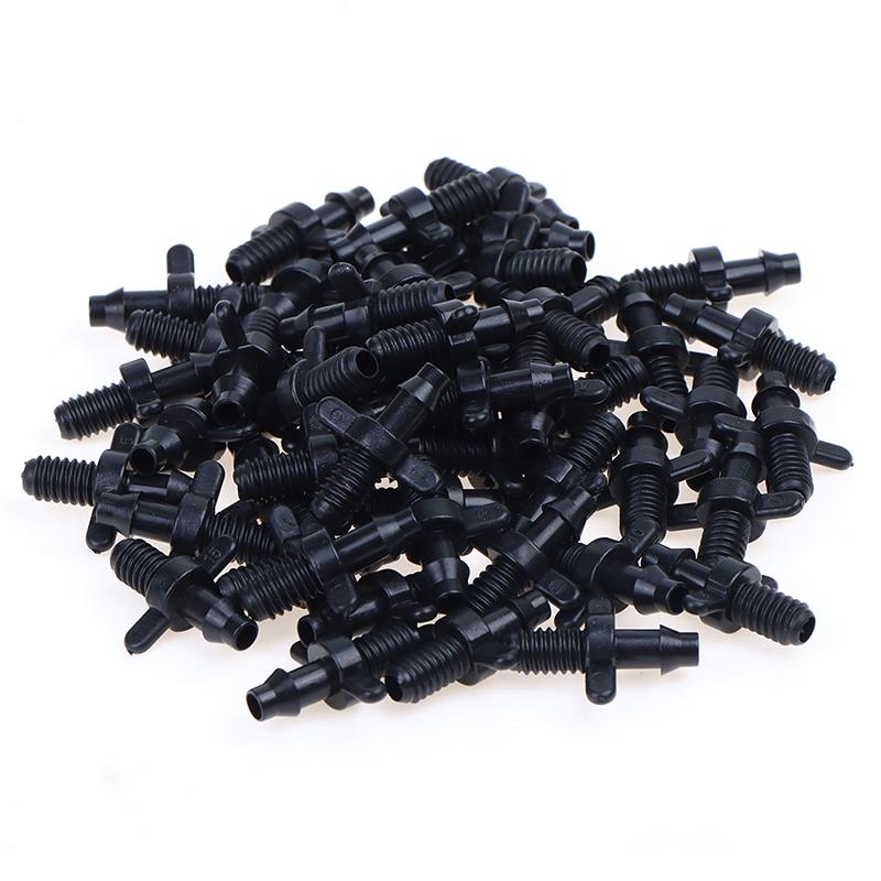 

Watering Equipments 50pcs Threaded 4/7mm 1/4"irrigation Connector 4/7 Plastic Hose Barb Fittings