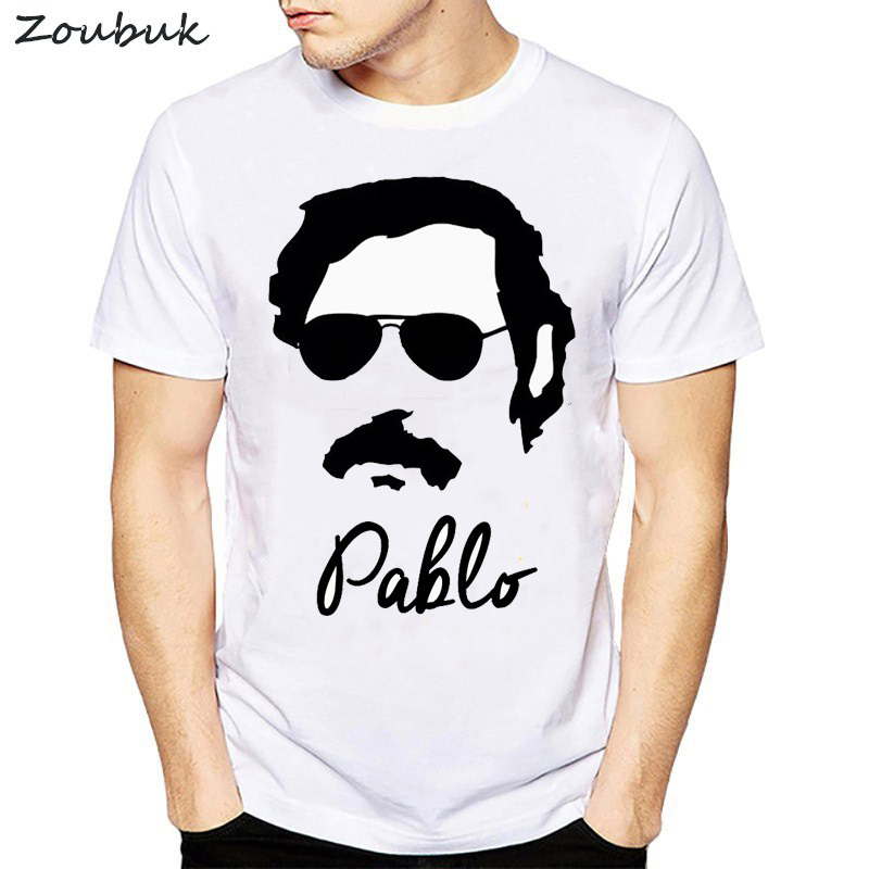 

T Shirt Harajuk Tops t-shirt Narcos Godfather Pablo Escobar Anime Men aesthetic Fashion male/women Tee Shirt L0223, White;black