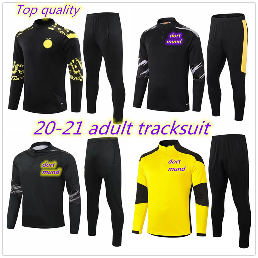 

Borussia tracksuit jacket Soccer Sets full zipper jacket Dortmund tracksuit training football jacket set Survetement Tracksuits, Black