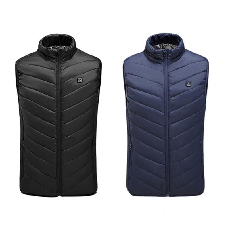 

Hunting Jackets 5 Areas Heated Vest Men Women Usb Jacket Heating Thermal Camping Hiking Vests Winter S-6XL, Black