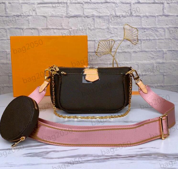 

WITH DATE Code women handbags bag Multi pochettes accessoiress Designer bag Genuine Leather purses handbag favorite 3pcs crossbody shoulder bags, One extra shoulder strap