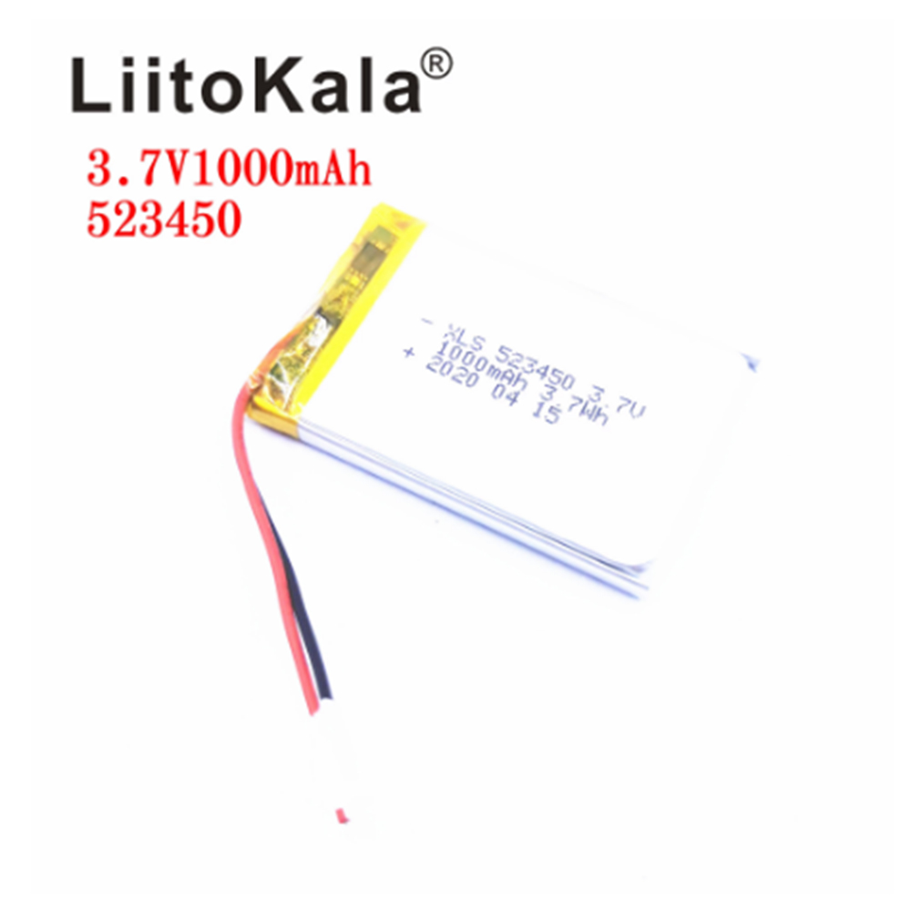 

XSL 3.7V 523450 1000mAh Polymer Lithium Rechargeable Battery Li-ion Batteries for Smart Phone DVD MP3 MP4 Led Lamp