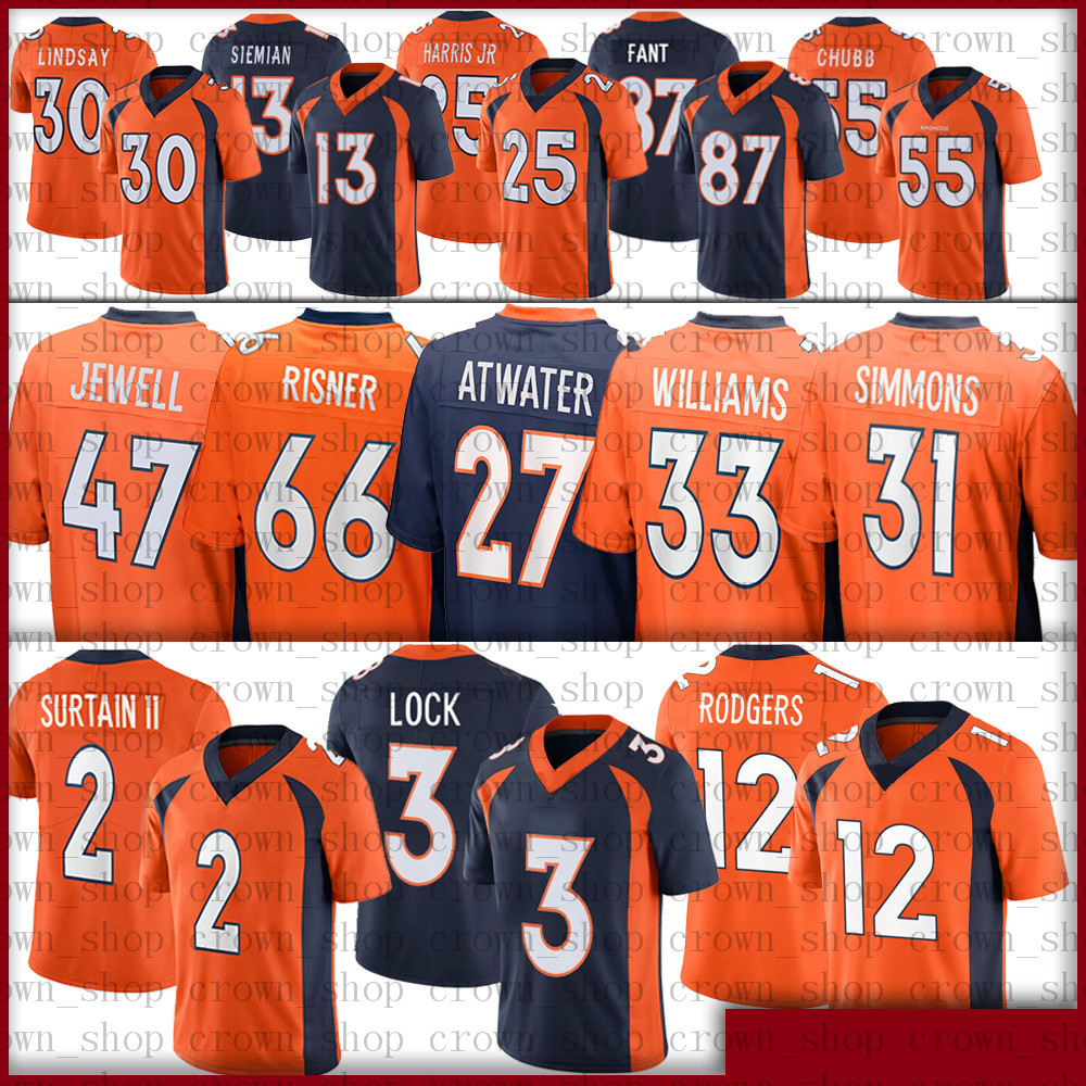 

2 Patrick Surtain II 3 Drew Lock Jerseys 31 Justin Simmons 33 Javonte William 30 Phillip Lindsay Noah Fant Jerry Jeudy Bradley Chubb 13 Trevor Siemian 27 Steve Atwater, Men(ye ma)