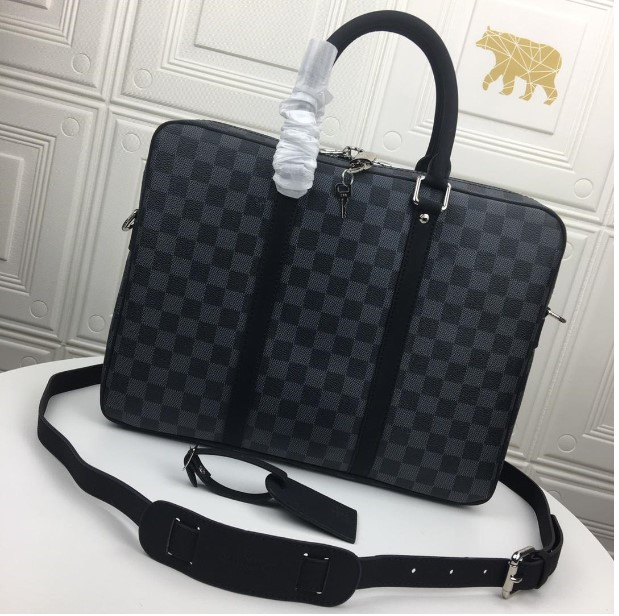 

Designer-Fashion brand Briefcase Business Crossbody Handbag Fashion Men Shoulder Bag Leather Laptop Bag Man Computer Bags, Black