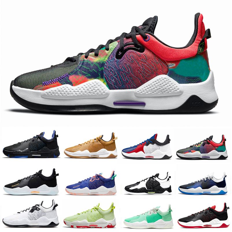 

2021 Newest Paul George PG 5 V Mens Basketball Shoes Clippers Bred Blue powder Pickled Pepper Multi-Color Oreo PlayStation PG5 trainers men Sports Sneakers 40-46, Pay for box