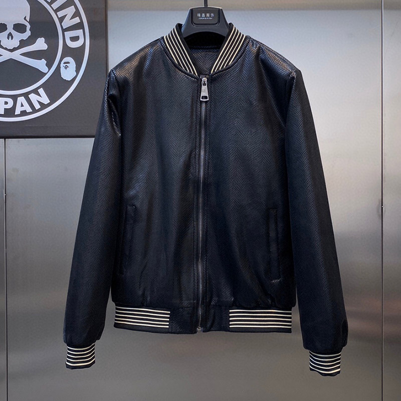 

designer tiger jacket mens embroidery Letters crystal Butterfly Zipper Slim Fit Short Long Sleeves Motorcycle coat Biker Faux Leather luxury Fitness clothing M-3XL