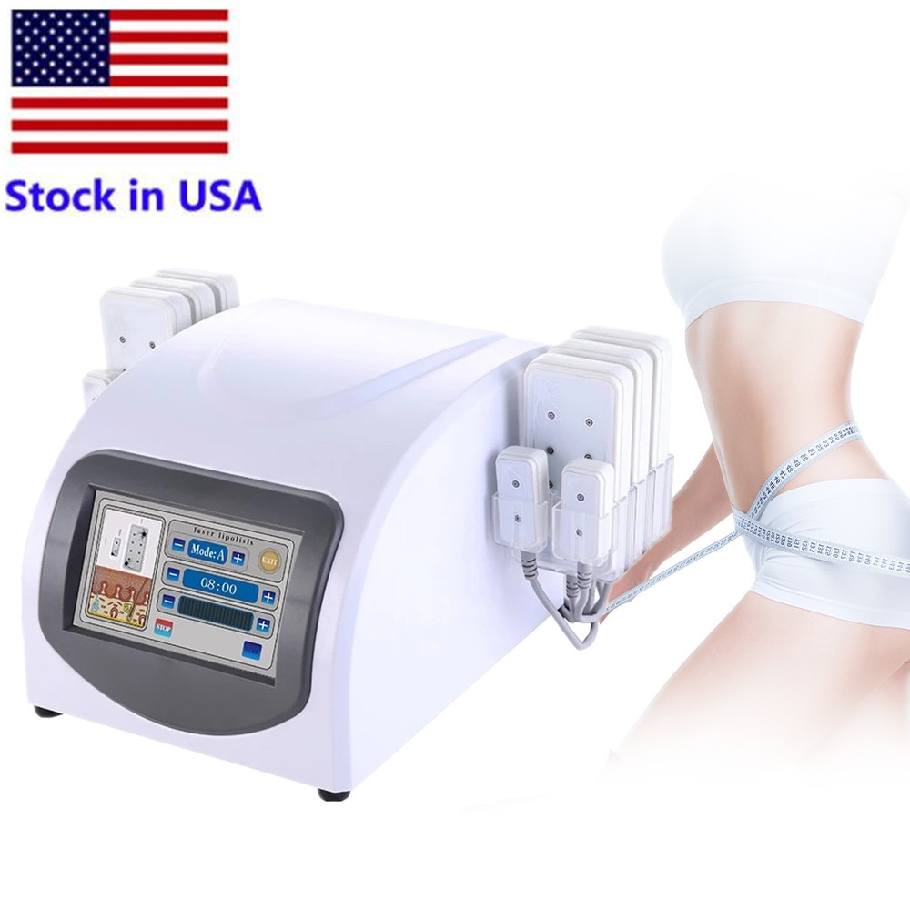 

Stock in USA High Quality Fat Loss 5mw 635nm-650nm Lipo Laser 14Pads Cellulite Removal Beauty Body Shaping Slimming Machine Beauty Equipment