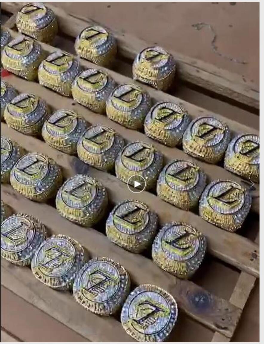 

2020 la championship rings lakers fashion fans gift fan men gift wholesale, Golden;silver