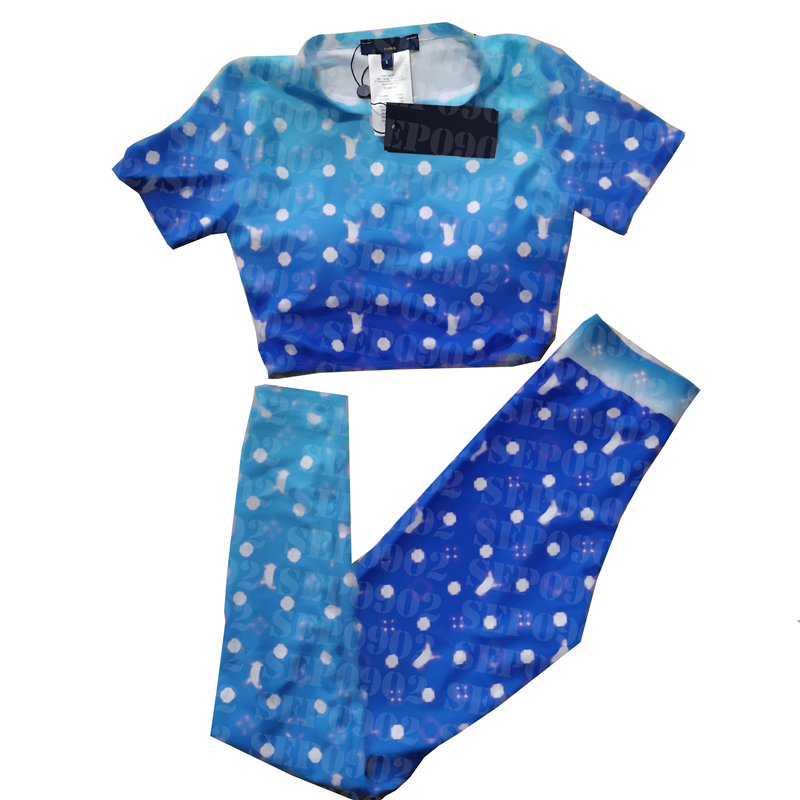 

Gradient Color Yoga Outfits Short Sleeve Sports Tops Highly Elastic Fitness Leggings Designer Letter Printed Tracksuits For Woman, Extra shipping fee
