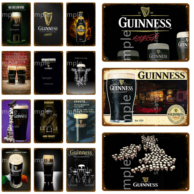 

Guinness Draught Plaque Metal Vintage Tin Sign Pin Up Shabby Chic Decor Metal Signs Vintage Bar Decoration Metal Poster YL127 Q0308
