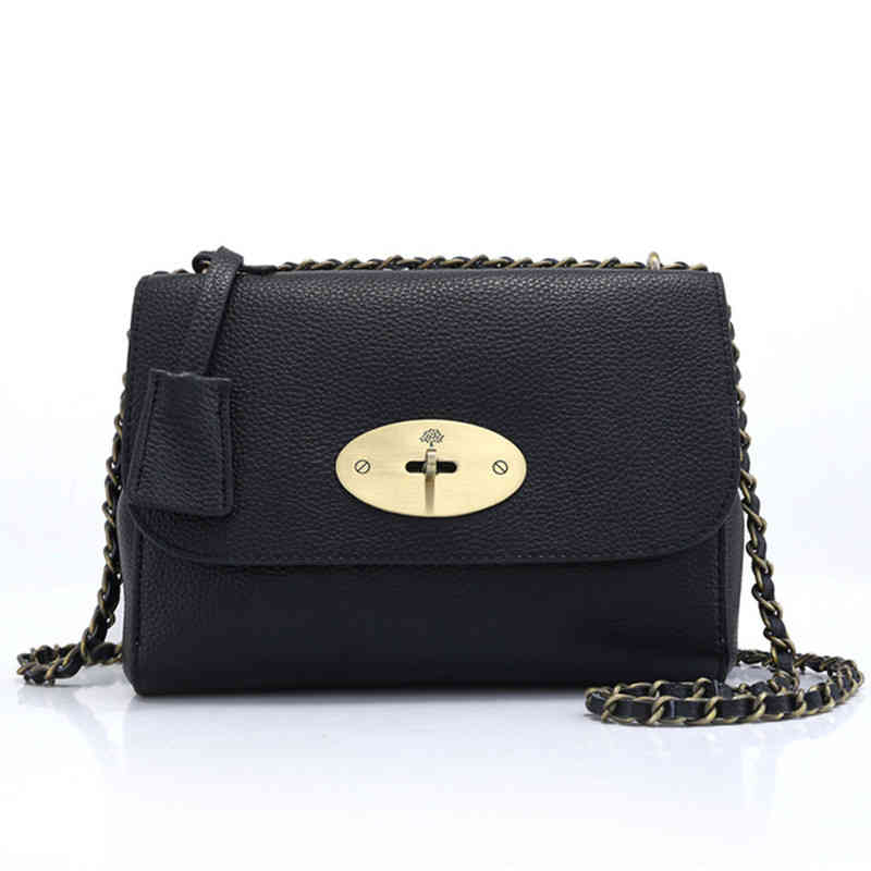 

Brand Designer Genuine Crossbody Bags Cow Leather Women Handbag Chain Strap Fashion Exquisite Design Shoulder Bag Outdoor Ladies, Big black