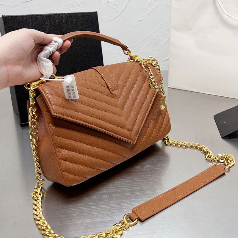 

V-grid Postman Bag Gold Chain Crossbody Bags Messenger Handbags Classic Female Monogram Shoulder Handbag Large Capacity Flap Package package, Box