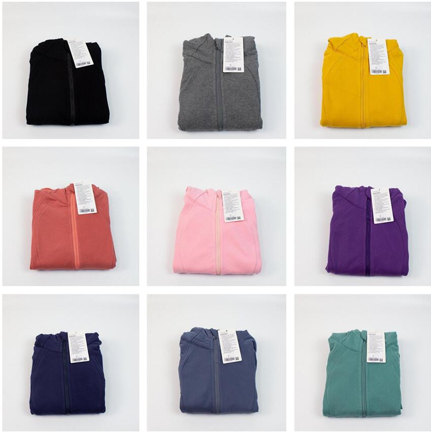 

yoga suit scuba womens leisure sports hoodie sweater autumn and winter plush thickened zipper coat